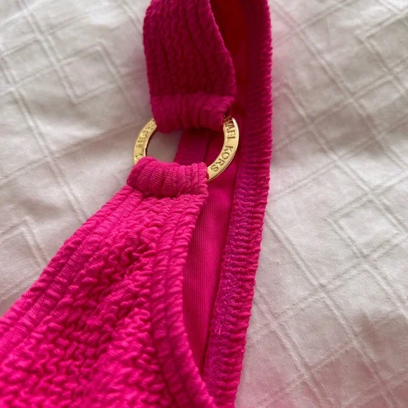 NWT Michael Kors Pink Textured Swimsuit - Picture 4 of 6